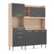 Cozinha Compacta 6 Portas 2 Gavetas Selecta 96211 Avena Grafito Demobile