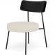 Poltrona Decorativa Para Sala De Estar Base Fixa Londres L02 Couríssimo Preto Linho Bege - Lyam