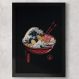 Quadro Decorativo Praia de Sushi-34x49Cm