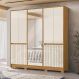 Conjunto Guarda Roupae Comoda Maunee Freijo Off White