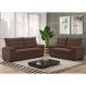 Conjunto de Sofás 2 e 3 Lugares Bertioga Veludo Marrom