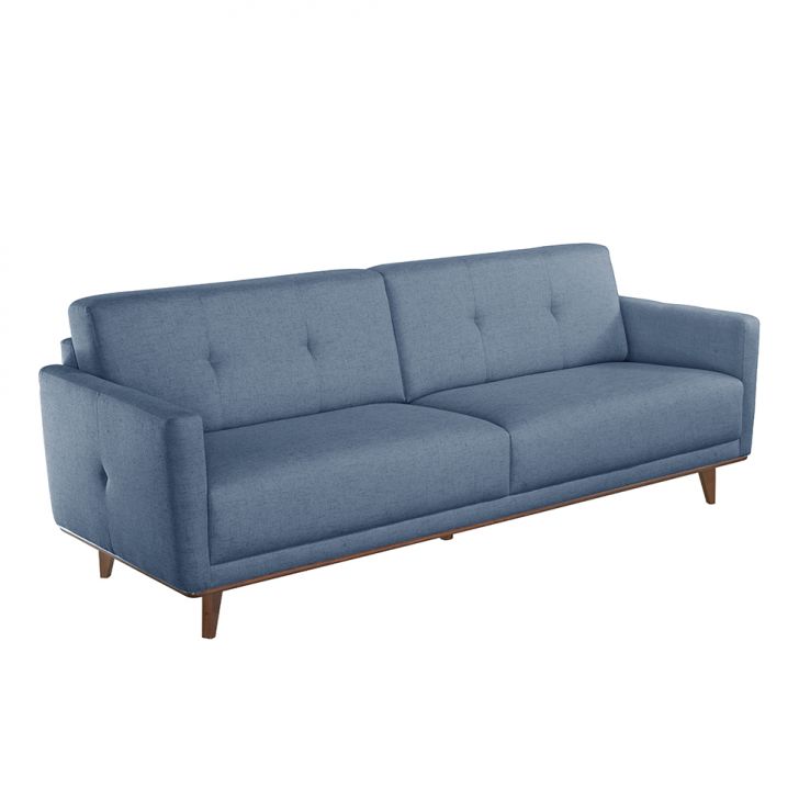 Sofá 3 Lugares Di Cavalcanti Azul 140 Cm