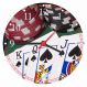 Relógio De Parede Baralho Cartas Pôquer Decorar Sala De Jogos