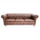 Sofá Chesterfield Capitone Luiz XV Corano Marrom 1,80 / Decoracao , sala tv estar