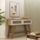 Aparador Buffet 110cm 2 Gavetas Retrô Multimóveis CR50125 Cinamomo/Off White