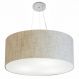 Pendente Cilíndrico Md-4135 Cúpula em Tecido 70x30cm Rústico Bege - Bivolt