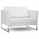 Poltrona Decorativa Sala de Estar Maia 106cm C12 Corino Branco - Domi