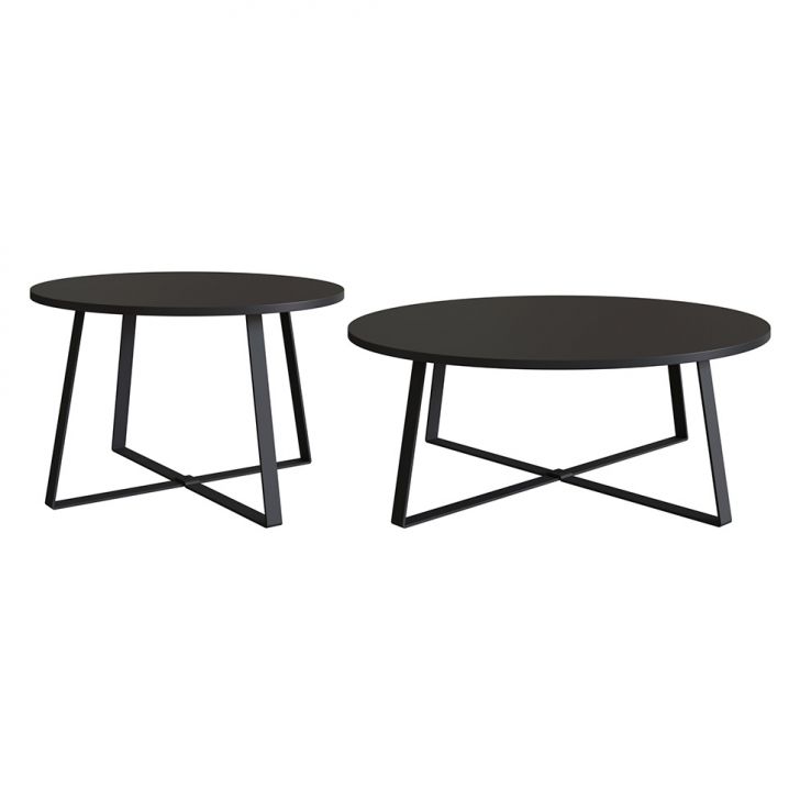 Conjunto com 2 Mesas de Centro Boro Preto