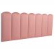 Cabeceira Casal Estofada Para Cama Box Kit 7 Placas Adesivas - Modelo Nuvem Veludo Rosê