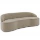 Sofá 4 Lugares Curvo Sala de Estar Living Lótus D02 Veludo Champagne 260 cm C-68 - Lyam