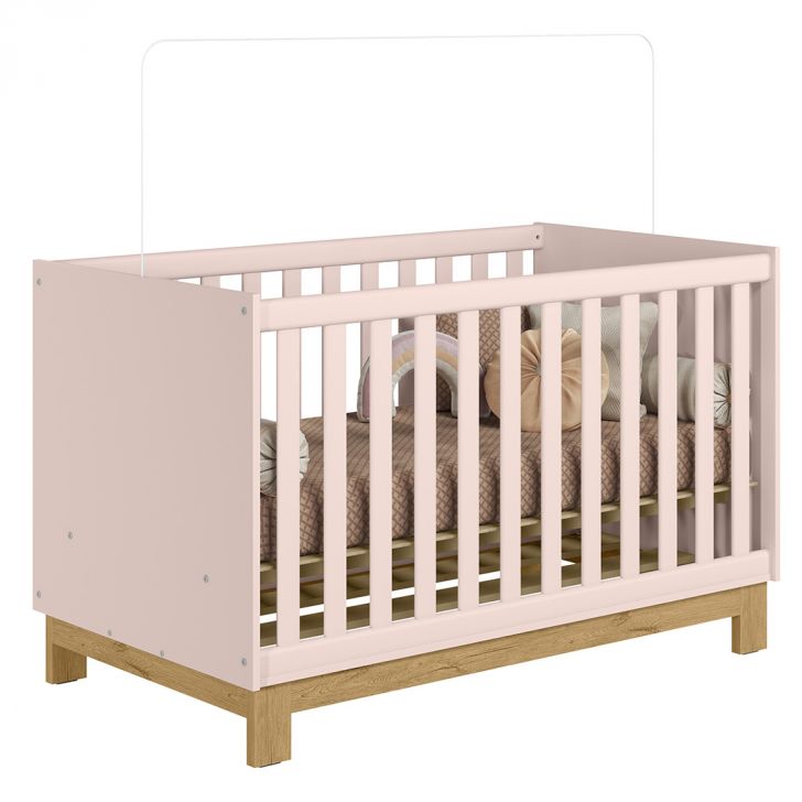 Berço Americano Mini Cama Slim Q Encanto Rosa - Qmovi