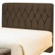 Cabeceira Solteiro Bolivia 90 CM Suede Marrom - D A Decor