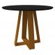 Mesa Vitória 100x100cm - Ypê/Preto
