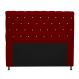 Cabeceira Estofada Cristal 160 cm Queen Size Com Strass Suede Bordô - Amarena Móveis