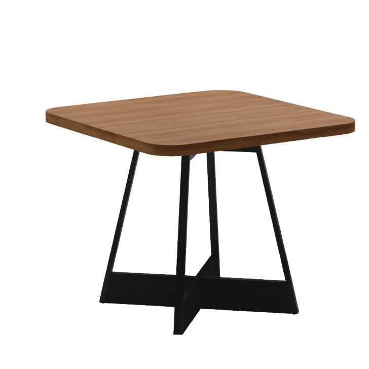 Mesa de Jantar Quadrada 90 cm Átria 1593 Carraro Nogal/Preto