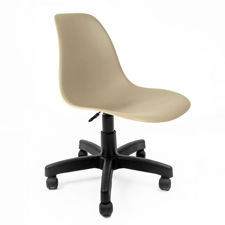 Cadeira de Escritório Secretária Eames Preta e Fendi