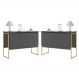Jogo de Buffets Modernos Verona Preto Dourado