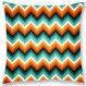 Capa De Almofada Veludo Zigzag 45X45Cm Colorido Decoração