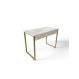 Mesa Escrivaninha Industrial Home Office Metalon Dourado