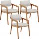 Kit 03 Cadeiras Para Sala de Jantar Estar Living Giorgia L02 Bouclê Cru - Lyam Decor