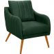 Poltrona para Sala e Escritório Decorativa Síria Veludo Verde