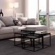Conjunto com 4 Mesas de Centro Cube Preto