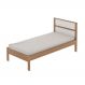 Cama de solteiro MDP CM8004 Amendoa/Branco G69 - Gran Belo