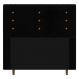 Cabeceira Cama Box Solteiro Roma 90cm Suede Preto - Desk Design
