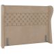 Cabeceira Cama Box Casal King 195 cm P05 Madrid Veludo Bege - Lyam Decor