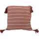 Almofada Pompom Decorativa 45x45cm Telha