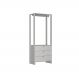 Closet com 1 cabideiro e 3 Gavetas Yes Nova Mobile Branco