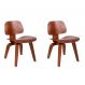 Conjunto com 2 Cadeiras Eames Walnut Madeira