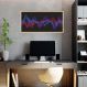 Quadro Sound Wave Colors 120x60 Caixa Marfim
