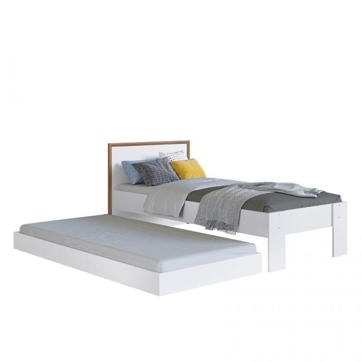 Cama Solteiro e Cama Auxiliar 90 Los Angeles Branco