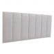 Cabeceira Casal Estofada Para Cama Box Kit 7 Placas Adesivas - Modelo Reta Linho Gelo