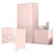 Conjunto Quarto de Bebê Completo México Rosa Acetinado