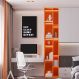 Quadro Gamer Glitch Eat Sleep 60x43 Filete Marfim
