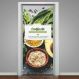 Adesivo de Porta para Nutricionista Lembrete da Alimentação Saudável-93X210Cm