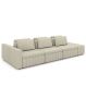 Sofá Ilha e Puff Sala Living 395cm Siesta M22 Linho Areia - Mpozenato