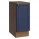Balcão de Cozinha 35 cm 1 Porta Rustic/Azul Vik Madesa