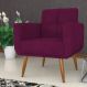 Poltrona Decorativa Itaqui Veludo Turkey Marsala