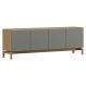 Rack 2 Portas e 2 Gavetas Barcelona - Oak e Ferrolack