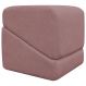 Puff Decorativo Quadrado Para Sala Quarto Penteadeira Sense Boucle Rosê