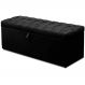 Calçadeira Recamier Baú Casal 140cm Italia Suede Preto - DS Estofados