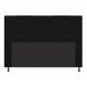 Cabeceira Estofada Dama 195 cm King Size Com Botonê Suede Preto - Amarena Móveis