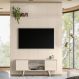 Conjunto Painel e Rack Frostholm Calacata Off White