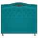 Cabeceira Estofada Yasmim 160 cm Queen Size Suede Azul Turquesa - Amarena Móveis