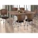 Conjunto Mesa de Jantar 137cm com 6 Cadeiras Multimóveis CR50140 Nogueira/Marrom