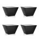 Conjunto com 4 Bancos | Banquetas Neo Preto