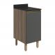 Balcao Com Tampo 1P 40 cm MDF Kali 12218 Carvalho Toq Chumbo Nicioli